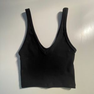 Zara Ribbed V-Neck Tank Top